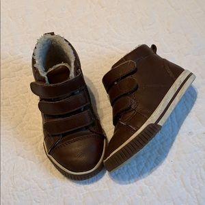 Gymboree Faux Leather and Fur High Top